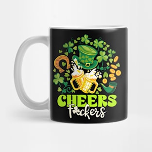 Cheers F ckers St Patrick's Day Funny Men Beer Drinking Mugs Mug